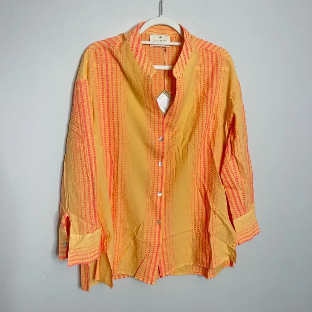 AUGUST Greek resort brand ZAKAR Shirt NWT
